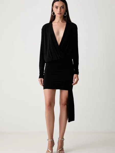 Pinko rochie cu vâscoză negru