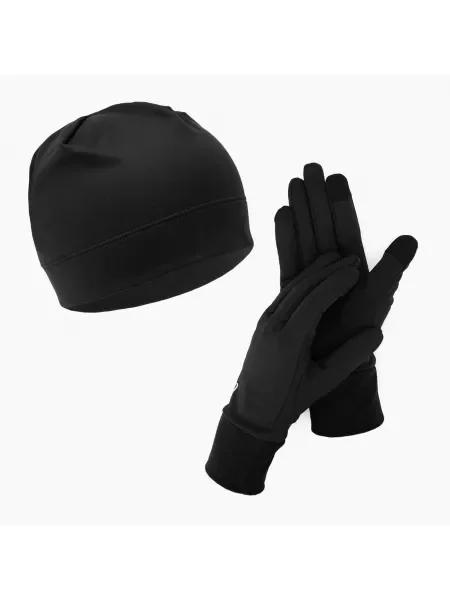 Zestaw czapka + rękawiczki ASICS Running Pack performance black czarne
