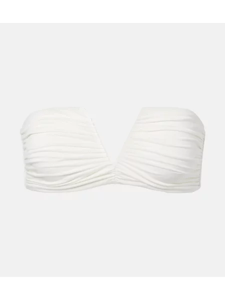 Top Jade Swim cu volane alb