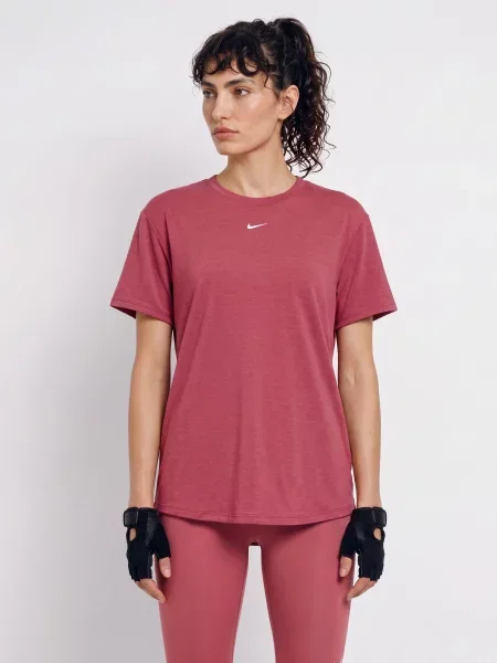 Nike Funkční Tričko One Relaxed tmavě červená