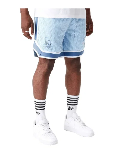 NEW ERA Pantaloni opal / albastru pastel alb