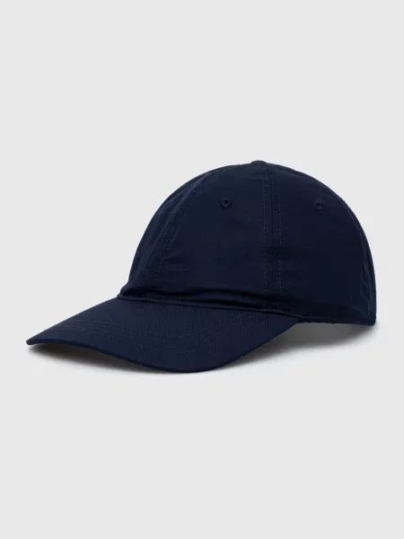 Čepice Lacoste tmavomodrá hladká černý