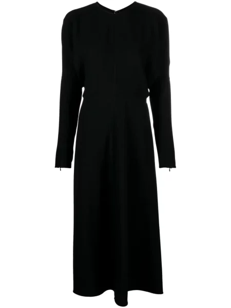 Rochie midi Victoria Beckham drapată negru