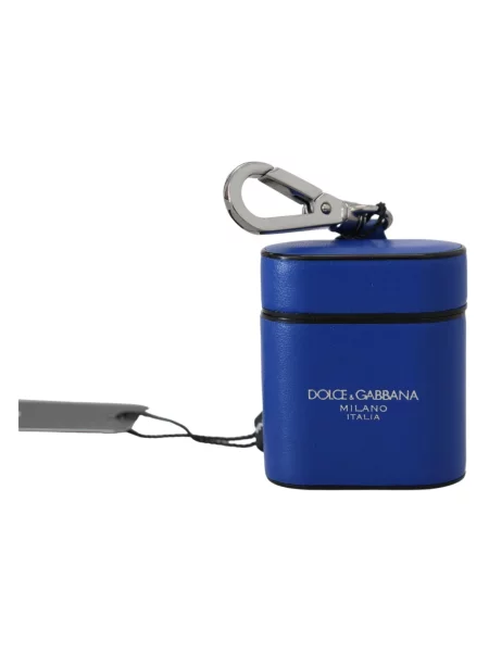 Torebka Dolce And Gabbana skórzana niebieska