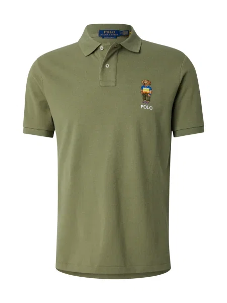 Polo Ralph Lauren Tricou albastru / maro / verde alb