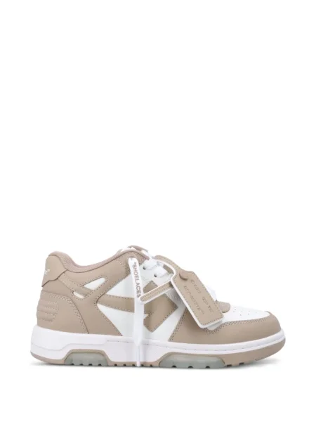 Sneakerși Off-white din piele alb