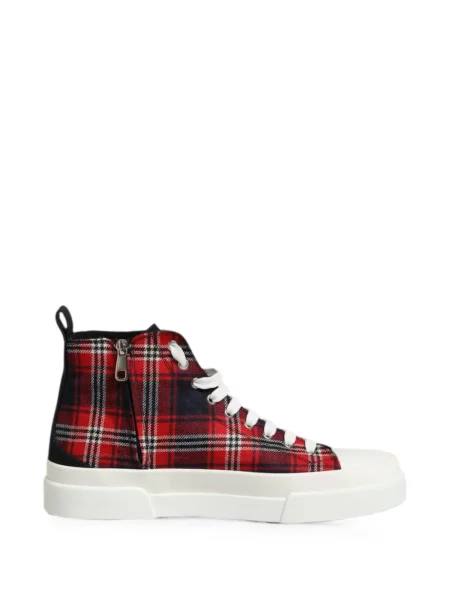Sneakerși Dolce & Gabbana în carouri roșu