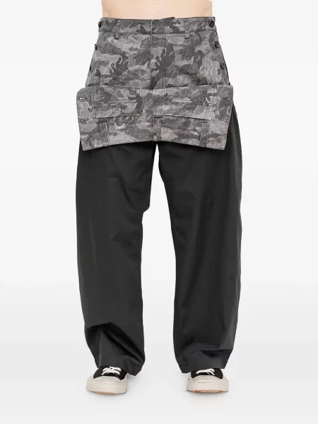 Pantaloni Juun.j cu imagine cu model camuflaj negru
