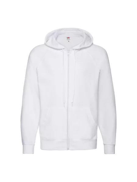Hanorac cu glugă Fruit Of The Loom cu glugă alb