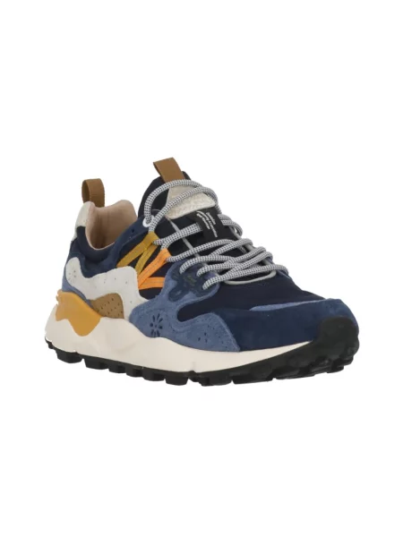 Sneakersy Flower Mountain skórzane w kwiatki niebieskie