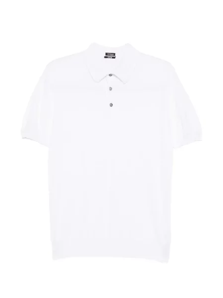Scurt tricou polo Kiton alb