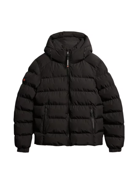 Kurtka puchowa Superdry z kapturem czarna