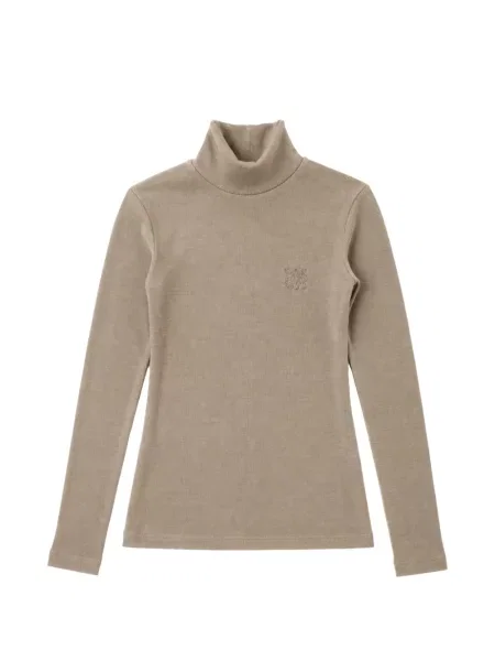 Top Max Mara cu broderie maro