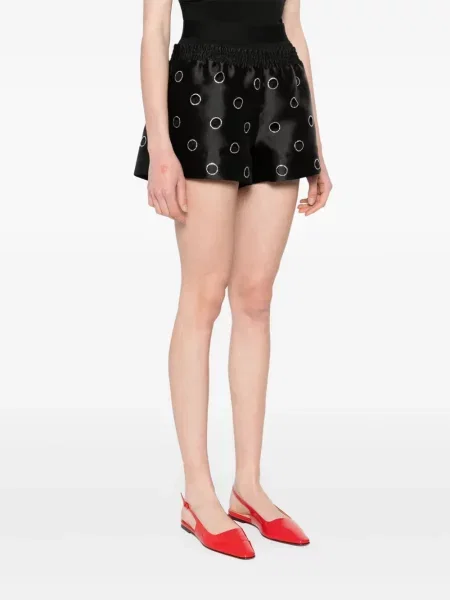 Pantaloni scurți Sandro cu buline negru