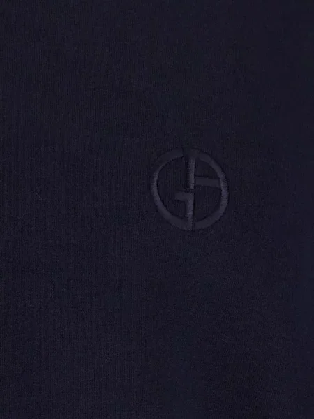 Pulover Giorgio Armani cu broderie albastru