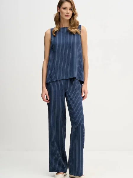 Sisley bluzka w pasy granatowy