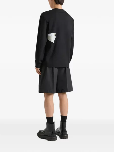 Pantaloni scurți Givenchy din poplin negru