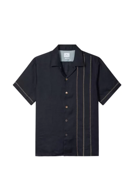 Košile Ps Paul Smith s výšivkou modrá