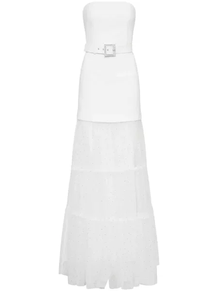 Maksi sukienka maxi Rebecca Vallance bez ramiączek garniturowa biała