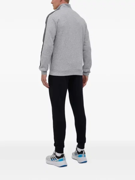 Lung hanorac Adidas din canvas alb