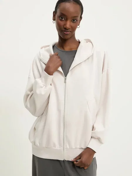 Суичър с качулка Answear Lab с качулка бежово