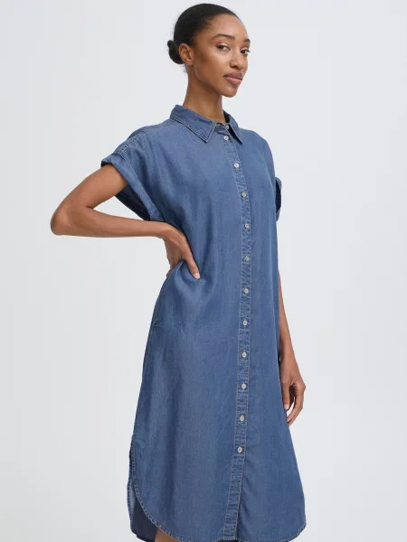 B.young Rochie tip bluză BYKOSMO denim albastru