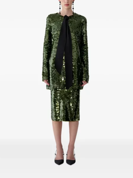 Fustă tip creion Carolina Herrera cu paiete verde