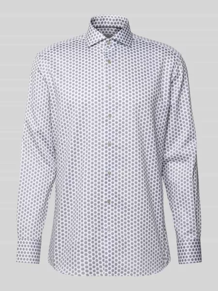 Koszula biznesowa o kroju modern fit z bawełny z kołnierzykiem typu kent Eterna