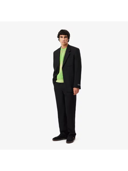 Lacoste Sweter Z Okrągłym Dekoltem Relaxed Fit zielony