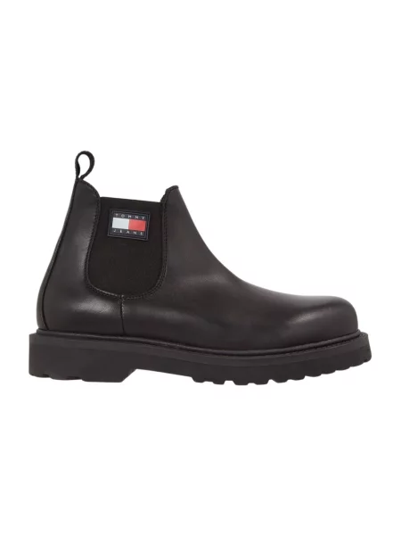 Sztyblety Tommy Hilfiger skórzane czarne