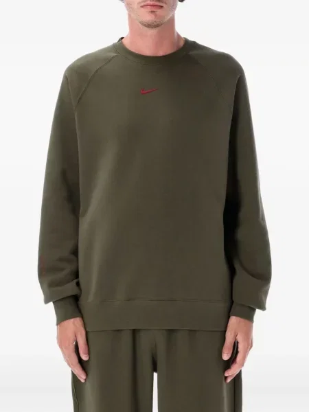 Tricou Nike din fleece alergare cu decolteu rotund gri
