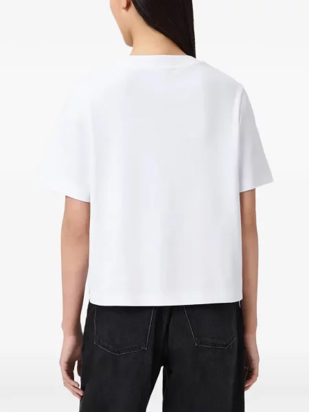 Тениска Allsaints със сърца бяло