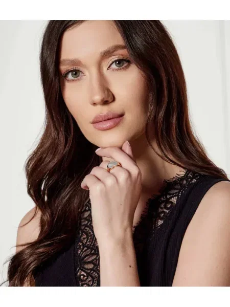 TORY BURCH Inel Heart Signet auriu