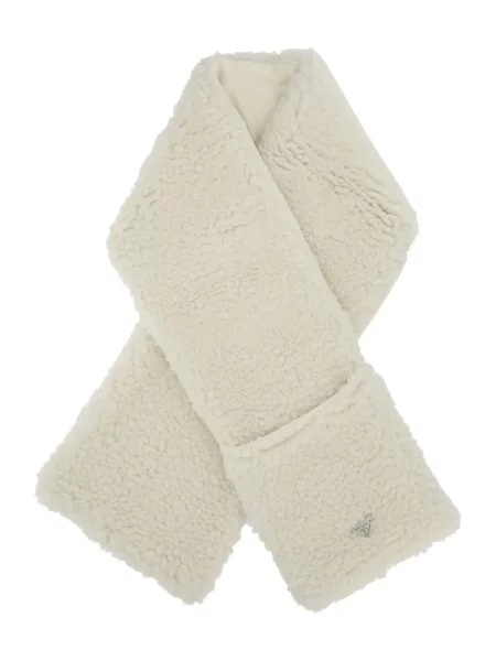 Fular Prada teddy alb