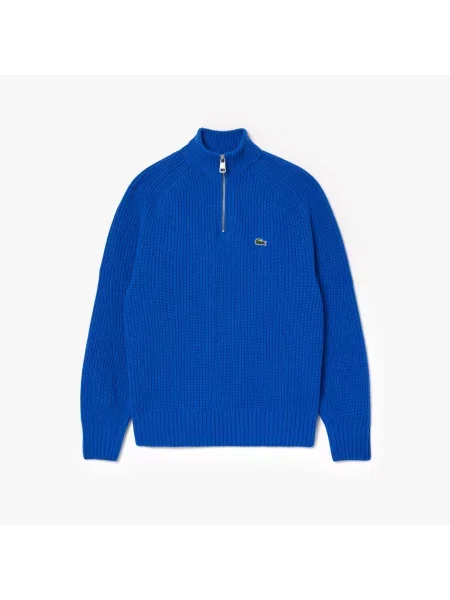 Sweter z grubej wełny zgrzebnej z zamkiem błyskawicznym