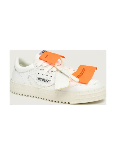 Sneakerși Off-white din piele alb