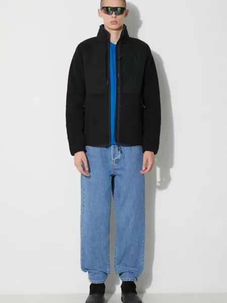 Sweter Fjällräven z logo z kapturem niebieski