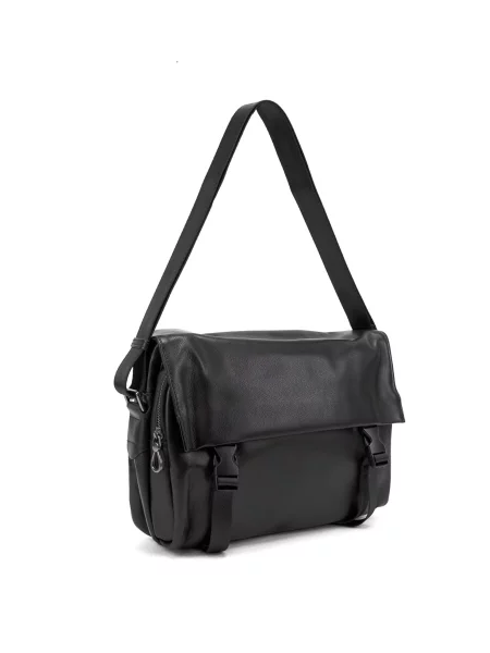 Кожаная сумка через плечо Royalbag черная