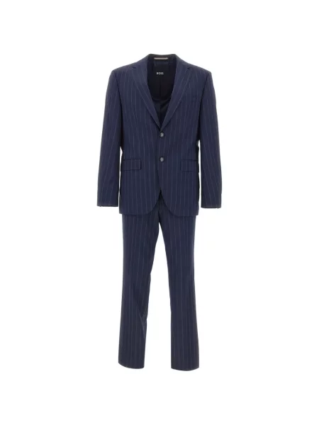 Costum Boss de lână cu imagine albastru