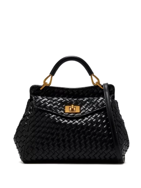 Top Jw Pei din piele negru