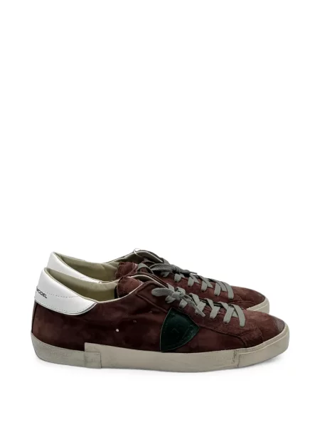 Sneakerși Philippe Model Paris cu autograf maro
