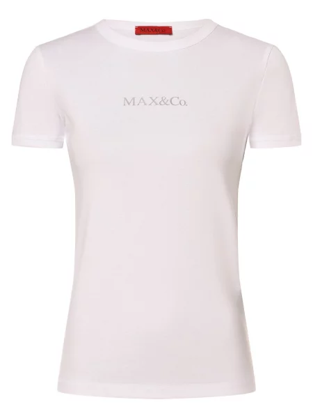 MAX&Co. Koszulka Logotee Kobiety jednolity XL biały