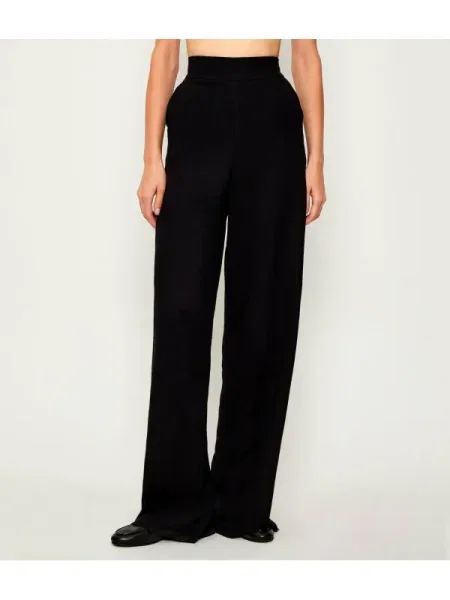 Marella Pantaloni DOROTY | flare fit cu adaos de lână negru