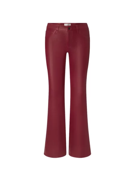 Pantaloni Frame din piele roșu