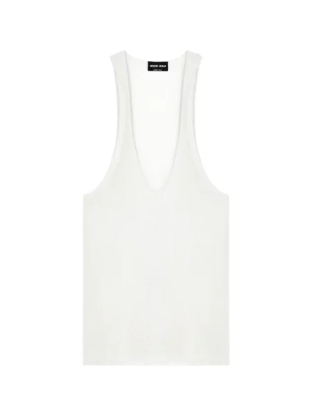 Top Giorgio Armani s V-izrezom bijela