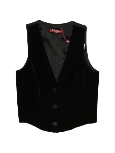 Vestă Max Mara de catifea negru