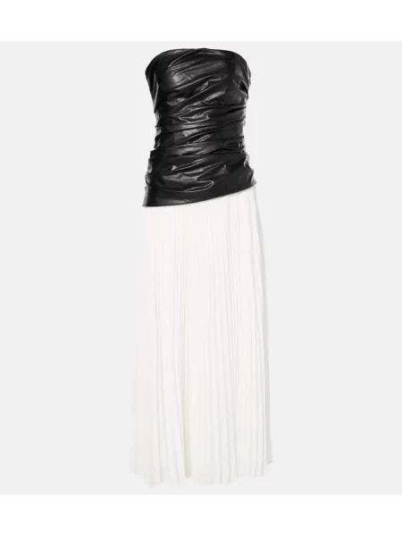 Sukienka midi Simkhai skórzana do kolan bez ramiączek