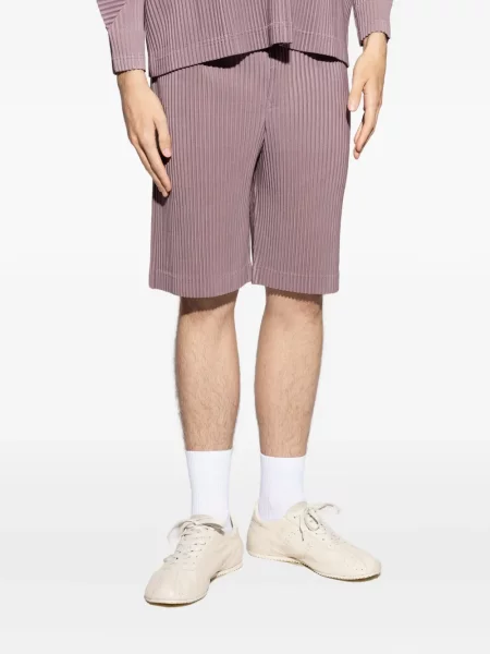 Plisované kraťasy Homme Plissé Issey Miyake fialové