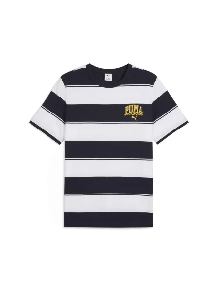 Футболка PUMA Class Striped Tee комбінований верх синій