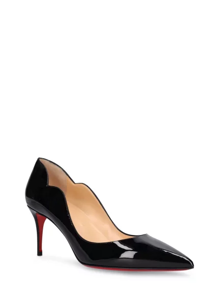 Δερμάτινη γοβάκια Christian Louboutin από λουστρίνι μαύρο
